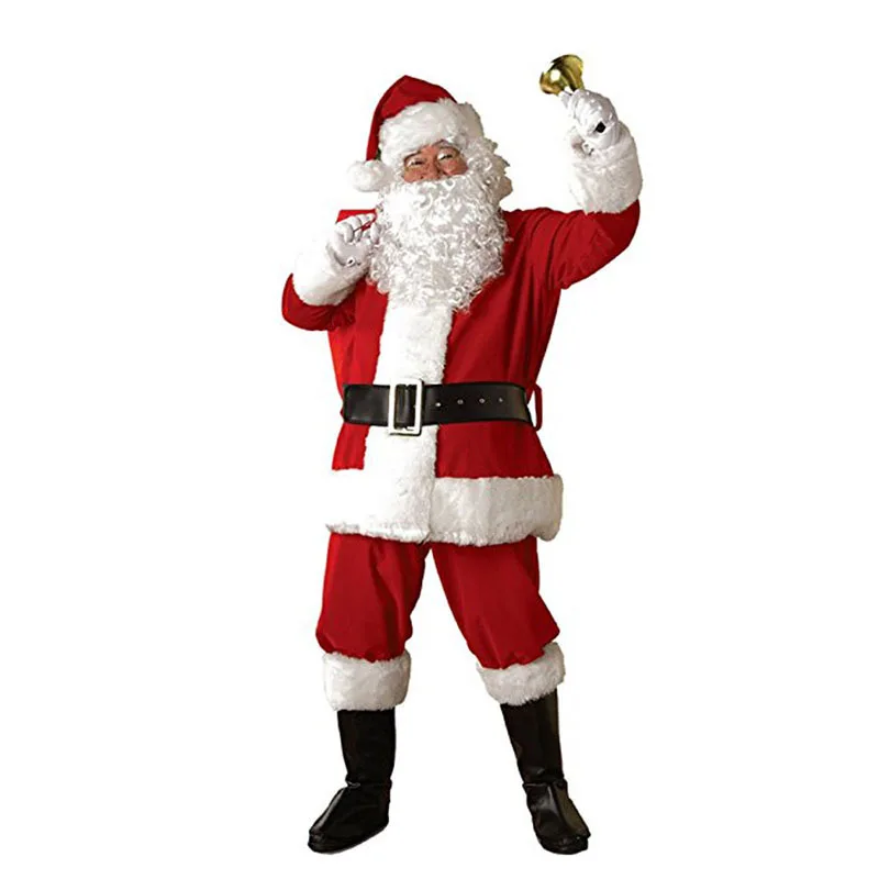 Классический Санта-Клаус Рождество Косплей Белый Рождественский парик+ Борода Санта-Клауса для украшения нарядное платье костюм вечерние реквизит