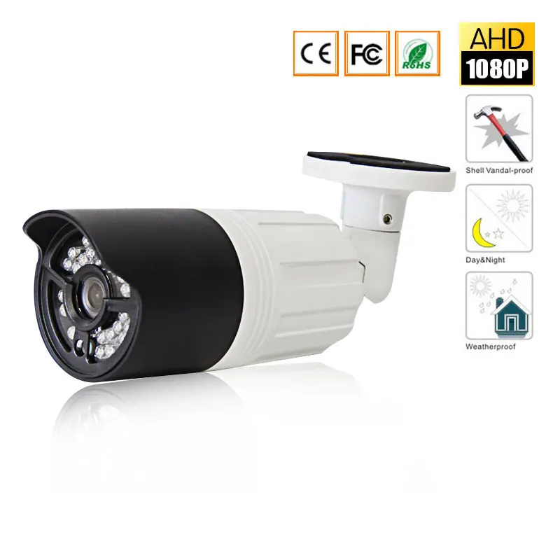 

AHD1080P IR Camera Mini Waterproof Bullet Camera Analog AHD Camera indoor/Outdoor IR CUT Night Vision Plug and Play for AHD DVR