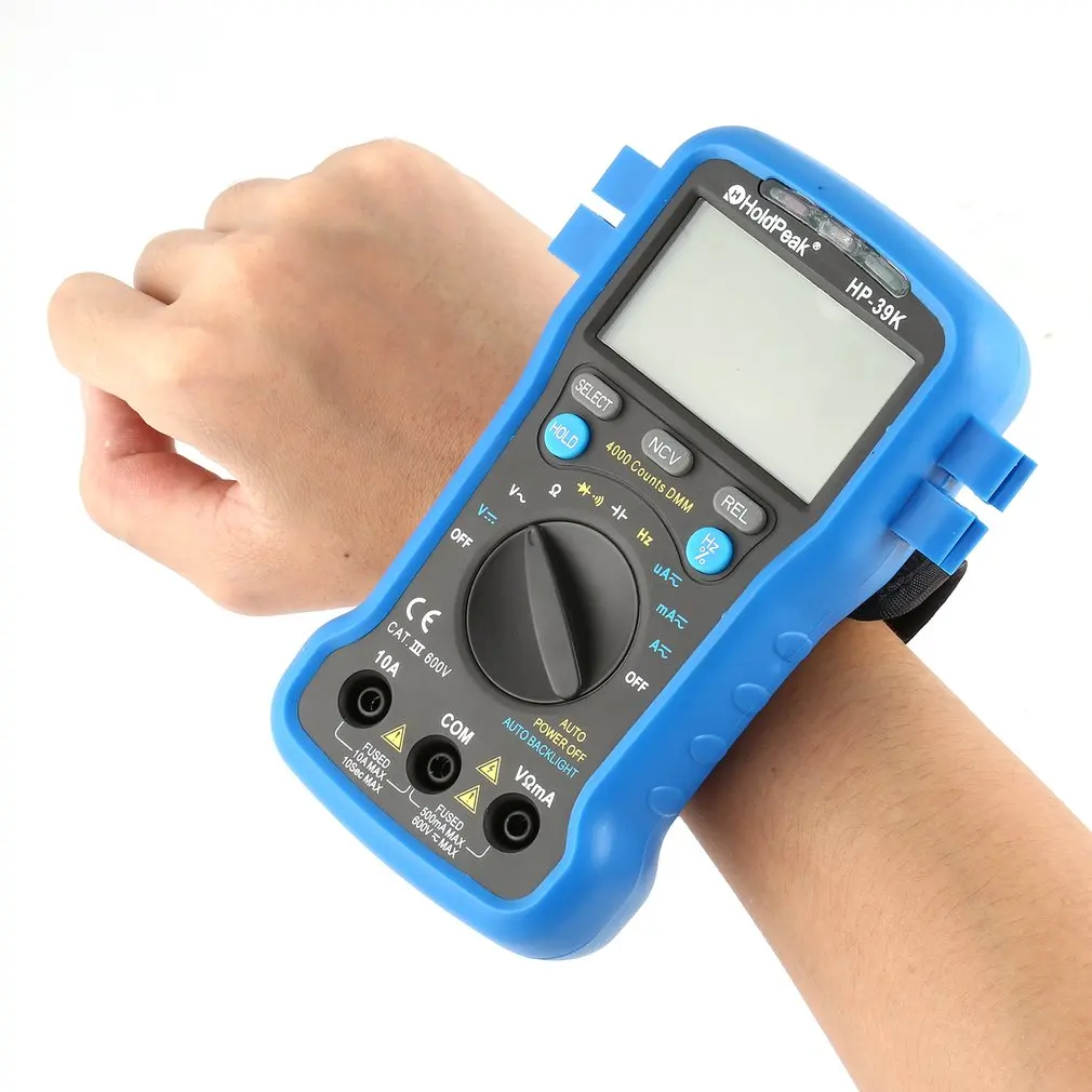 

HoldPeak Digital Multimeter Auto Range Avometer Universal Meter 4000 Digs Substitutable Fixed Mode NCV Diod Multimeter HP-39K
