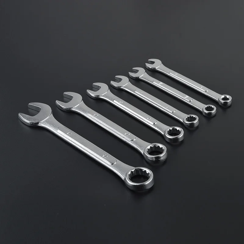 

Carbon Steel Chrome Plated Combination Wrench Set 6-14MM,6PCS,Metric