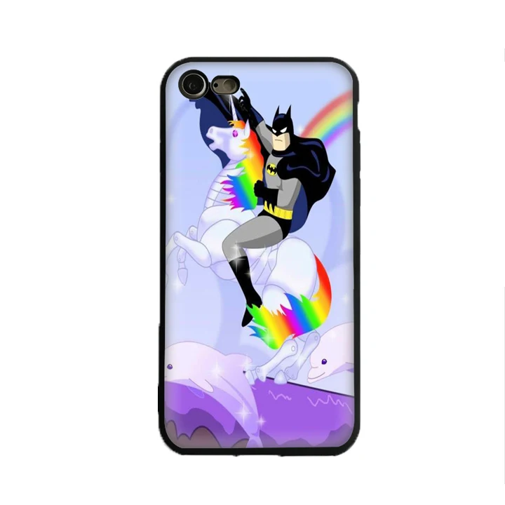 SKEROS Batman riding Robot Unicorn TPU Phone Case Soft Cover For X 5 5S Se 6 6S 7 8 Plus #oa128 |
