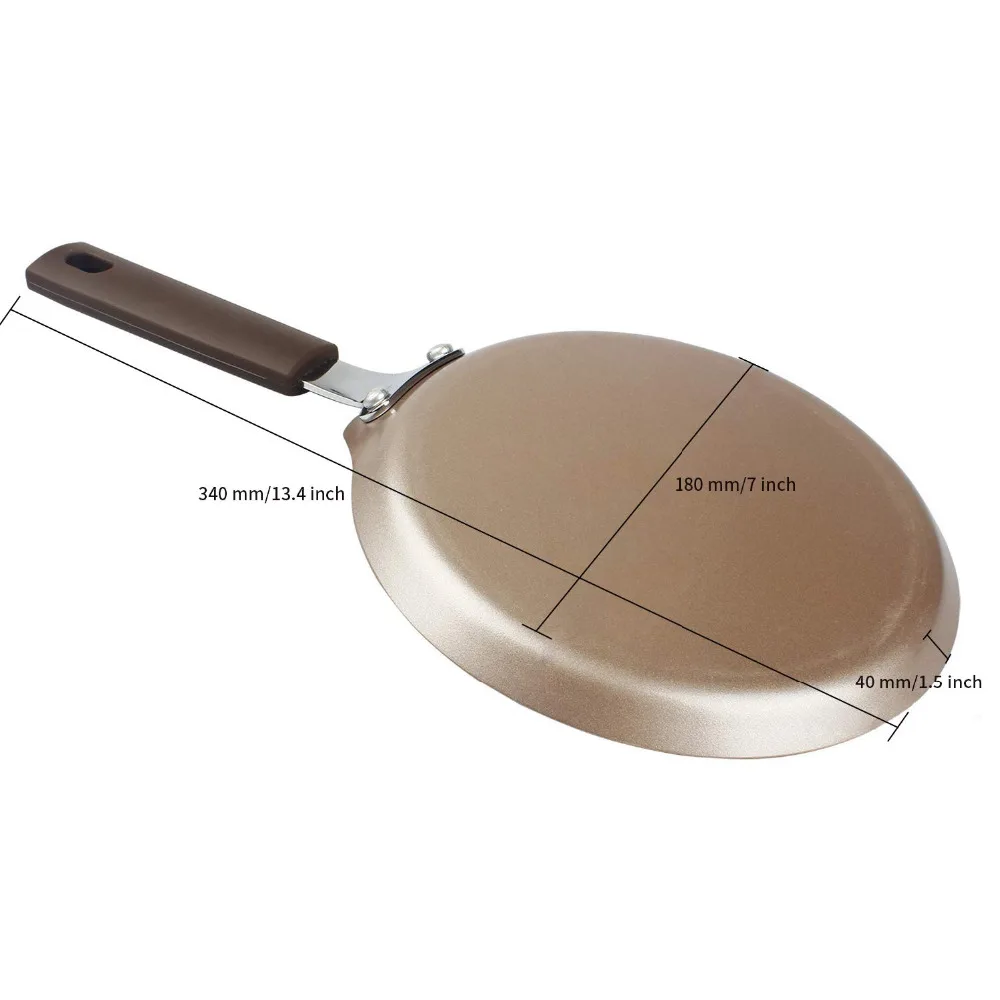 MyLifeUNIT Cabon Steel Pancake Pizza Frying Pan Non Stick Round Crepe Cake Griddle Kitchen Tools MyLifeUNIT Cabon Steel Pancake Pizza Frying Pan Non Stick Round Crepe Cake Griddle Kitchen Tools