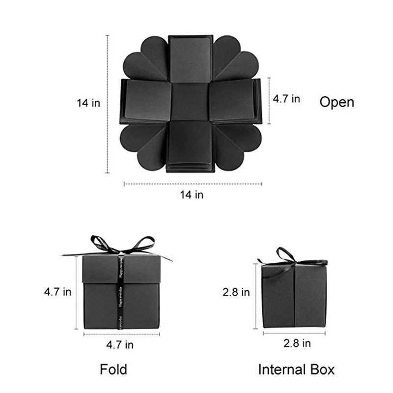 Любовь сюрприз взрыв памяти скрапбук DIY Фотоальбом подарочная коробка свадебные украшения день рождения Рождественский подарок День святого Валентина подарки