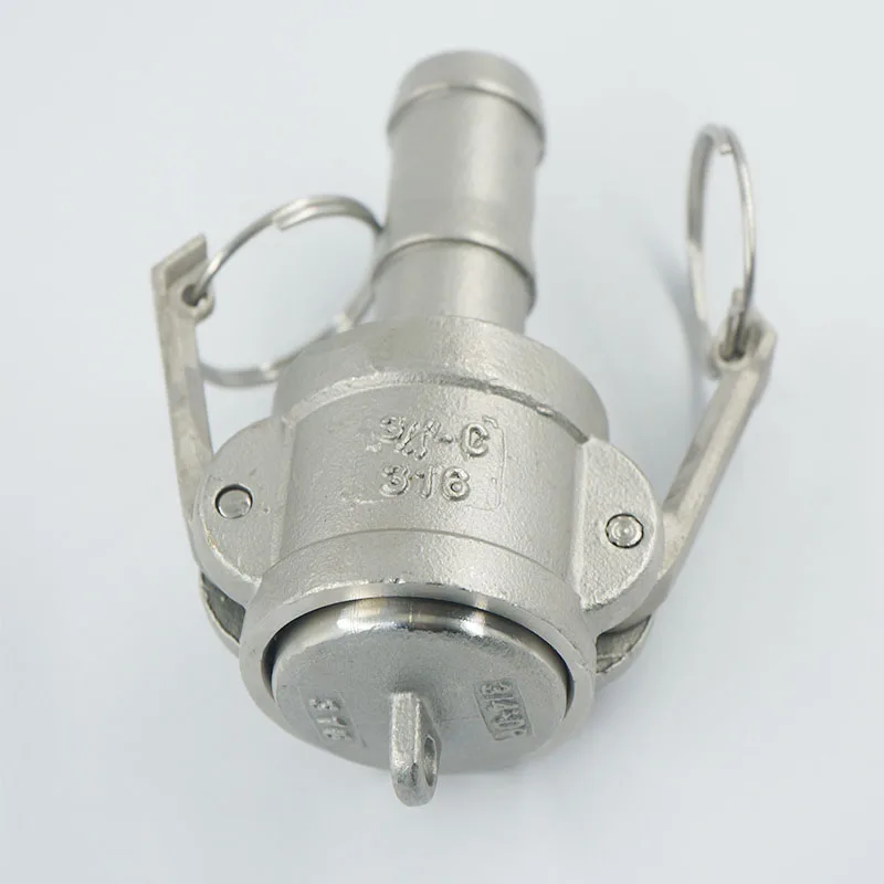 

1 1/2 " Camlock Coupling Type C +DP ss 304 Stianless Steel Adapter Coupler with Hosetail Shank Fitting