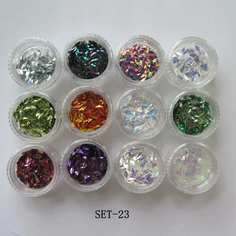 

1SET Different Nail Art Glitter Set Nail Art Shell Set Glitter Pieces/Horse-eye/Round/Stud Glitter Sets