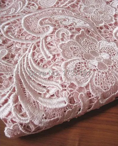 

Elegant Pink Dress Fabric Venice Victoria Wedding Florals Lace Fabric Costume Supplies