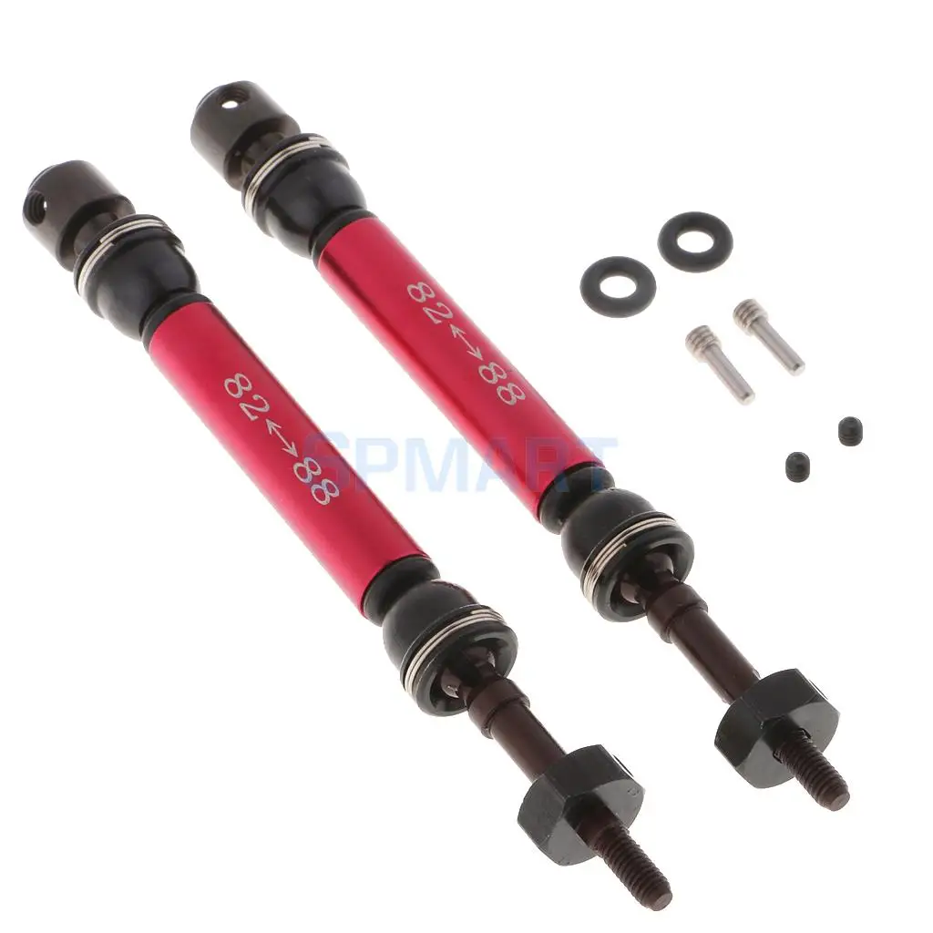 2x 1/10 Universal CVD Drive Shaft 82-88mm Upgrade Parts for Traxxas Slash 4x4 Short Course RC Car