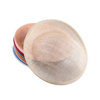 

Nature color SINAMAY Fascinator Base 25CM DIY accessories Ladies Party Fascinator Hat Base for women derby wedding 12pcs/Lot