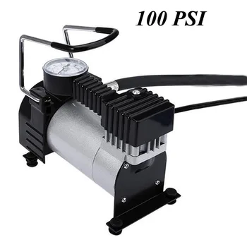 

Portable Equipped Accurate Pressure Gauge 100 PSI Mini Car Air Compressor Tire Inflator Pump for Bicycle Car Motor