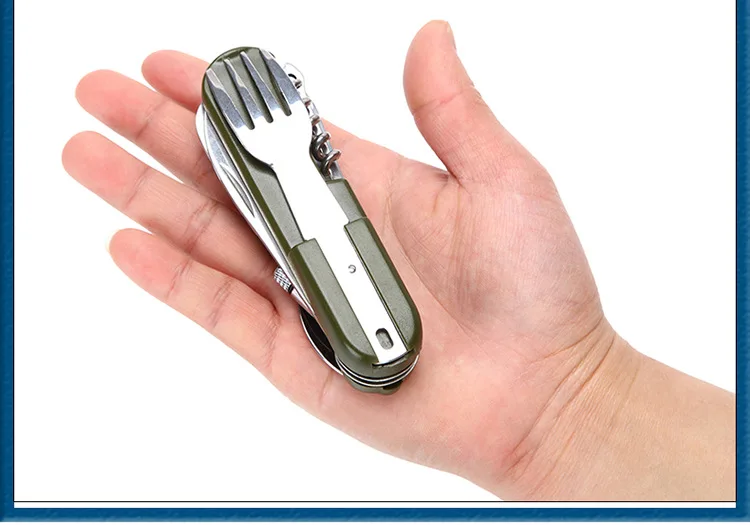 Luz al aire libre vajilla Sambo de acero inoxidable cuchillo tenedor cuchara camping picnic combinación vajilla