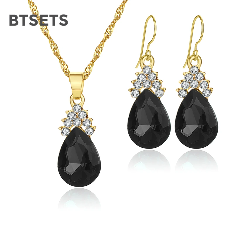 

BTSETS African Beads Jewelry Set Nigerian Wedding Cheap Fashion Jewelry Sets For Women Imitation Crystal Bridal Jewellery Set