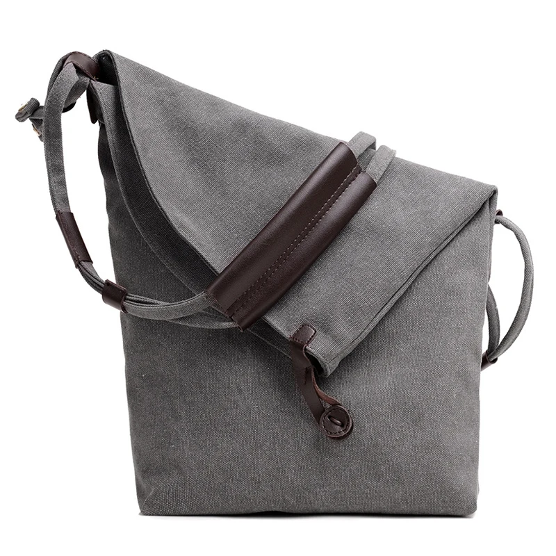 

New Casual Vintage Hobo Canvas Cross Body Messenger Bags Large Capacity Weekend Travel Shoulder Bag(gray)