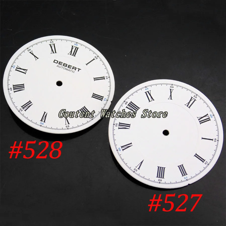 

34.5mm Debert White Watch Dial Fit Miyota 82 Series Mingzhu DG2813 Movement Wristwatch Faces