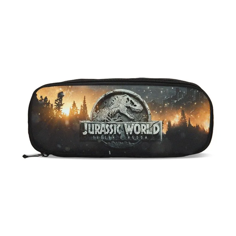 

Purses For Boys Girls Pen Bag Fashion Dinosaur Jurassic World 3D Printing Pen Case Kids School Supply Pencil Pouch Sac A Main