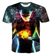 New 2015 men’s T-shirt 3d print Magician Energy ball galaxy t shirt summer tops tees shirt