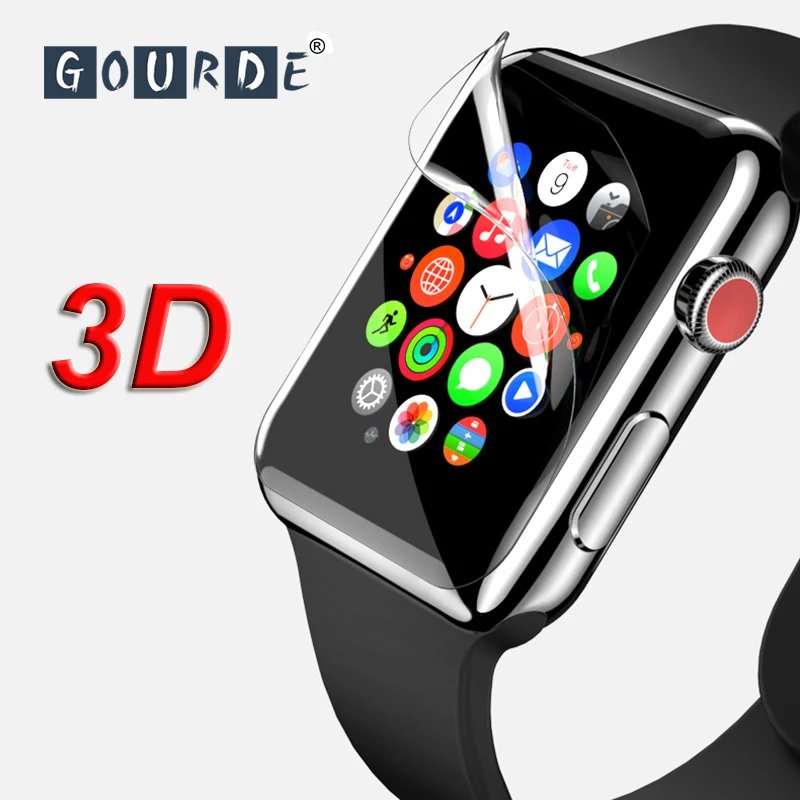 

Gourde 3D Curved Full Cover Screen Protector Film For Apple Watch 4 40mm 44mm Series Screen Protector Surface Protective Film