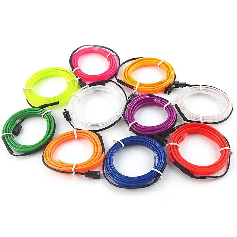

5 M Car Interior Atmosphere Lamp Colorful Ambient Light With USB Charging DIY Flexible Neon EL Wire AUTO Decoration Strips Lamps