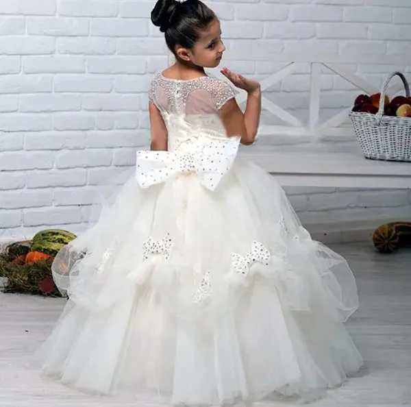 Новинка, бальное платье, платье с цветочным узором для девочек кружевное платье с аппликацией, платье для первого причастия индивидуальный заказ, размер 2-16