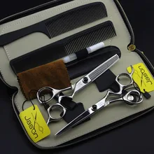360# Парикмахерские ножницы 4 шт. костюм+ расчески+ сумка 6 ''17,5 см бренд Jason Япония 440C ножницы для резки Hair ножницы для волос