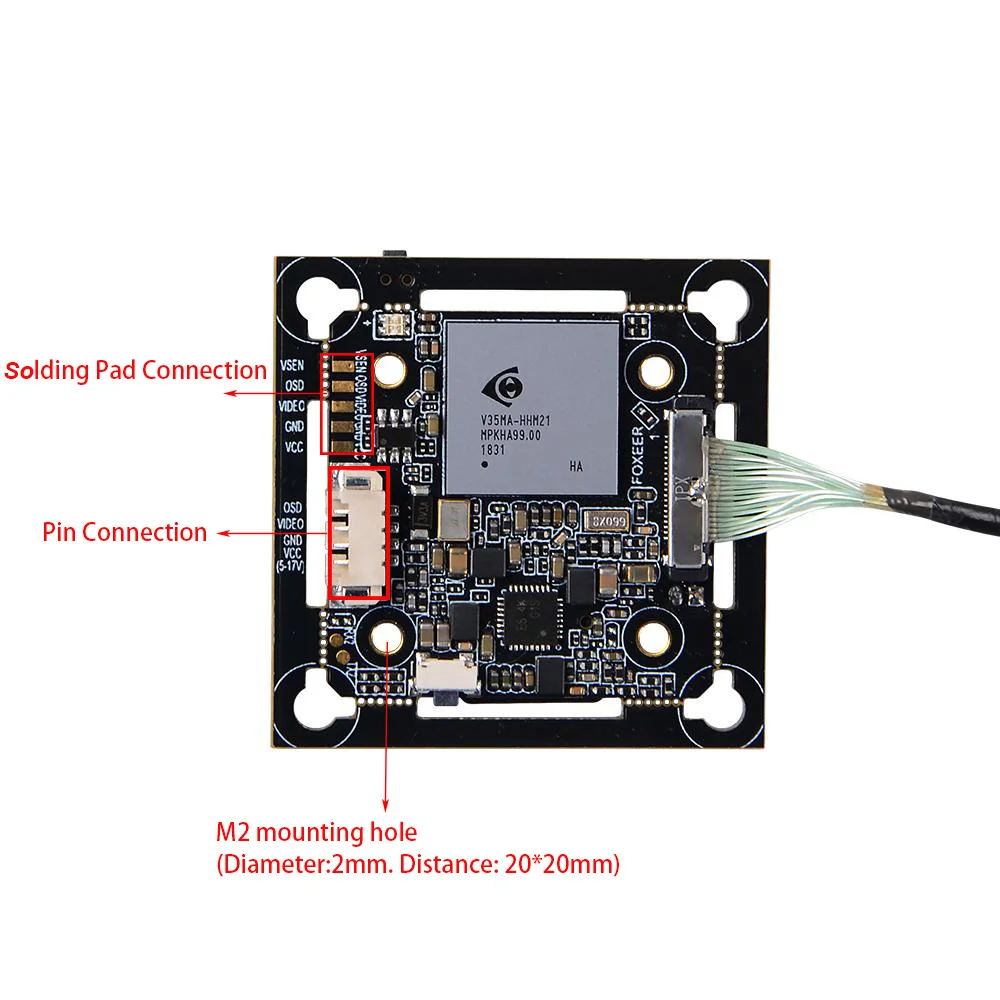 Foxeer Mix 1080p 60fps Super WDR Mini HD FPV Camera 16:9 4:3 PAL/NTSC Switchable Support 20*20&30.5*30.5mm mounting hole DC5-24V