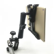 Сверхмощный алюминиевый 1 дюймов резиновый зажим+ алюминиевый сплав Длина 15 см двойная розетка для iPad планшета для ram крепления