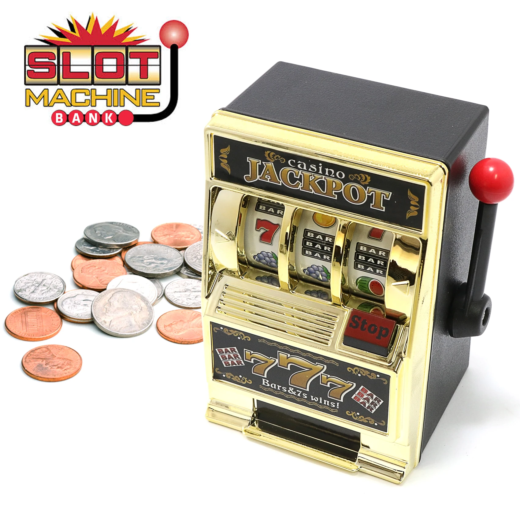 Amazon | プライムポーカー 電動スロットマシン | 貯金箱 | おもちゃ