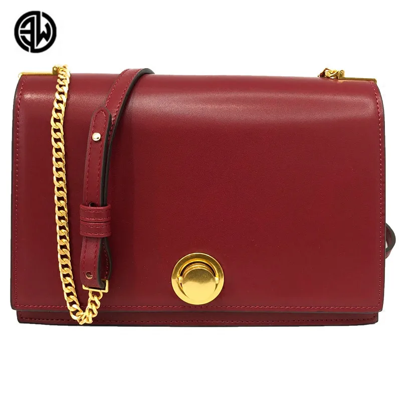 

2018 Women Shoulder Bag Contracted Party Bag Unique Lock Small Round Inclined Chain Bag Fashionable All Match Mini Square GG Bag