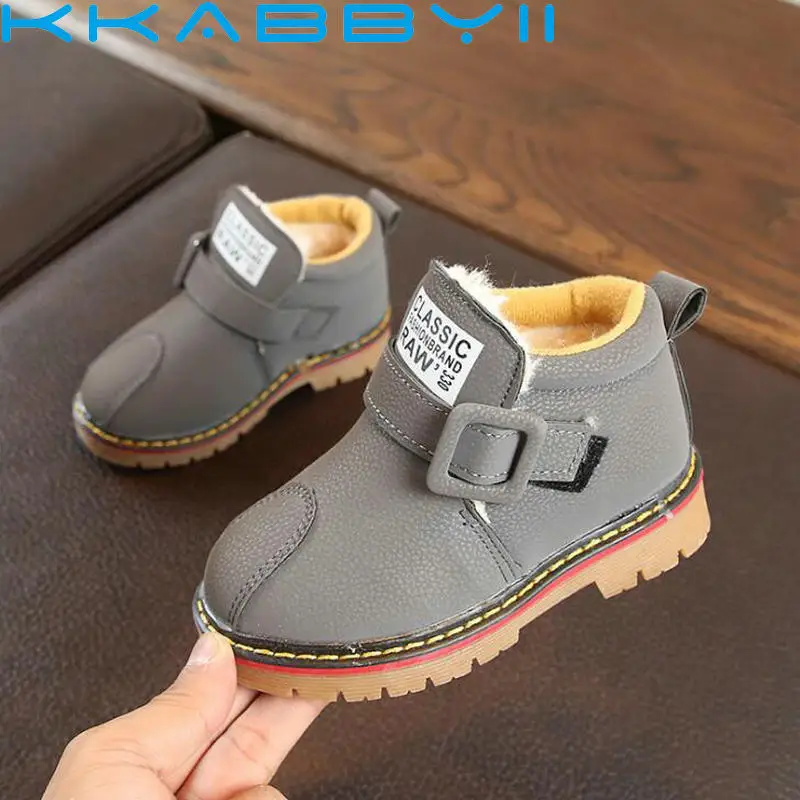 

Winter Shoes Children Waterproof Rubber Boots Boys Girls Thickening Cotton Shoes Kids Warm Thermal Snow Shoes