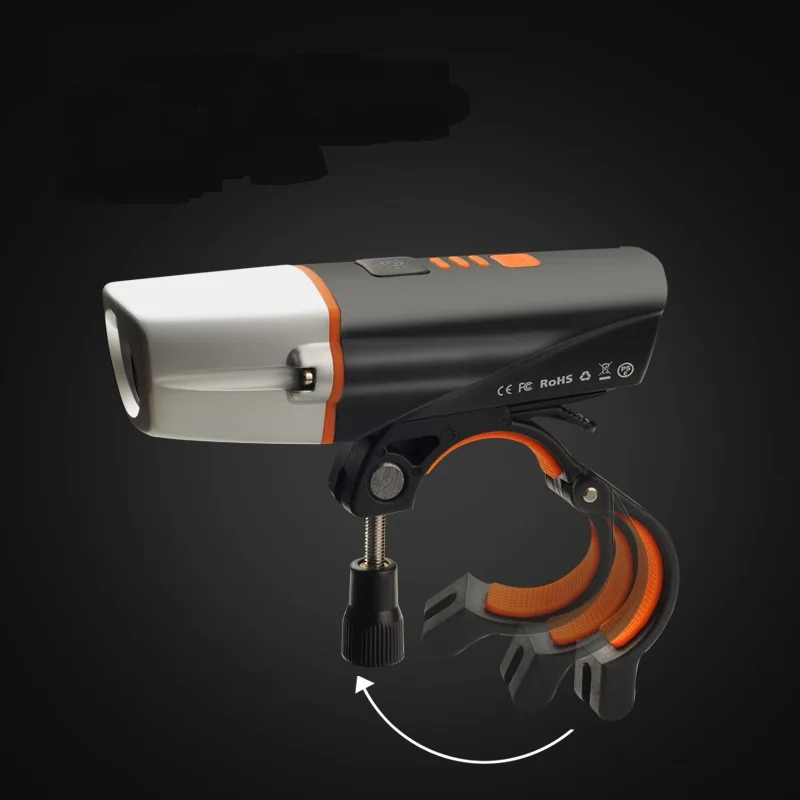 Perfect Newest Bicycle Front Rechargeable Light Cycling Bike Power Bank Flashlight Waterproof Headlight Bicycle Lamp Bike Accessories 2