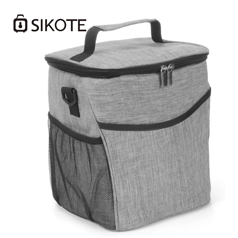 SIKOTE Oxford Cooler Bags for Wine Women Lunch Bag Black Bags Cooler Lunch Box Bags Waterproof Thermal Food Fruit Package