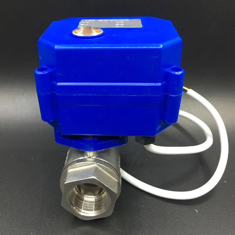 

SS304 BSP 1/2" Mini Electric Water Valve 5 Wires With Signal FeedbackS, DC5V DN15 Motorized Electric Valve For Water Application