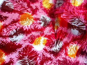 

Crazy discount high grade luxury Pink leaf/Feather flowers Flocking fabric silk velvet fabrics for dress/suit tissus metre