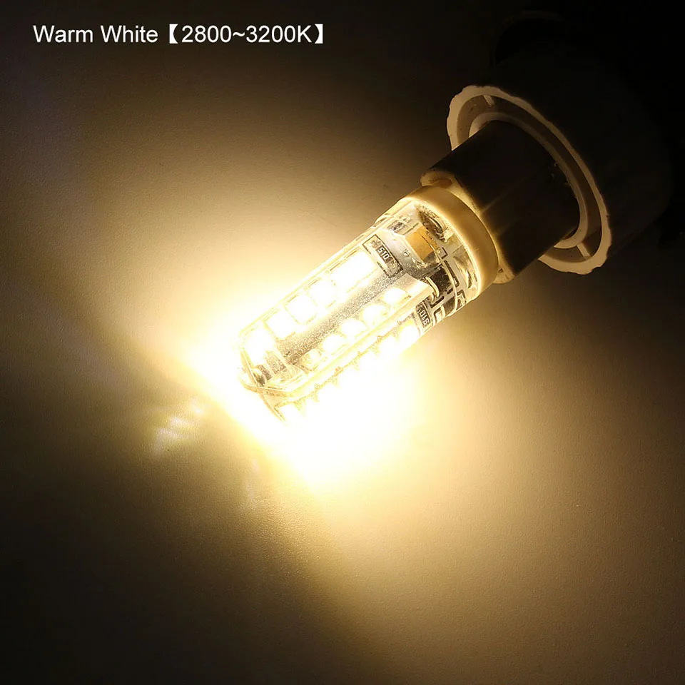 1 шт., силиконовый G9 светодиодный светильник в виде кукурузы, 220 В, светильник в форме свечи, заменяет 20 Вт, 30 Вт, 40 Вт, 50 Вт, галогенная лампа, люстра 48, 64, 104, 152, Светодиодный точечный светильник