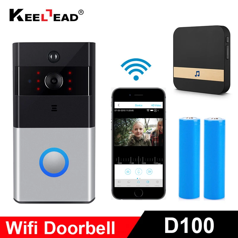 

WIFI IP Doorbell 720P Camera Video Door bell Night Vision IR Motion Detection Alarm Security Wireless