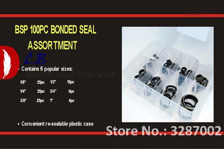 100 PCS INCH BONDED SEAL KIT