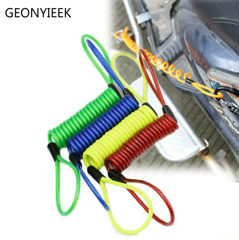 

150cm Motorcycle Theft Protection Alarm Disc Lock Security Anti Thief Motorbike Wheel Disc Brake Bag And Reminder Spring Cable