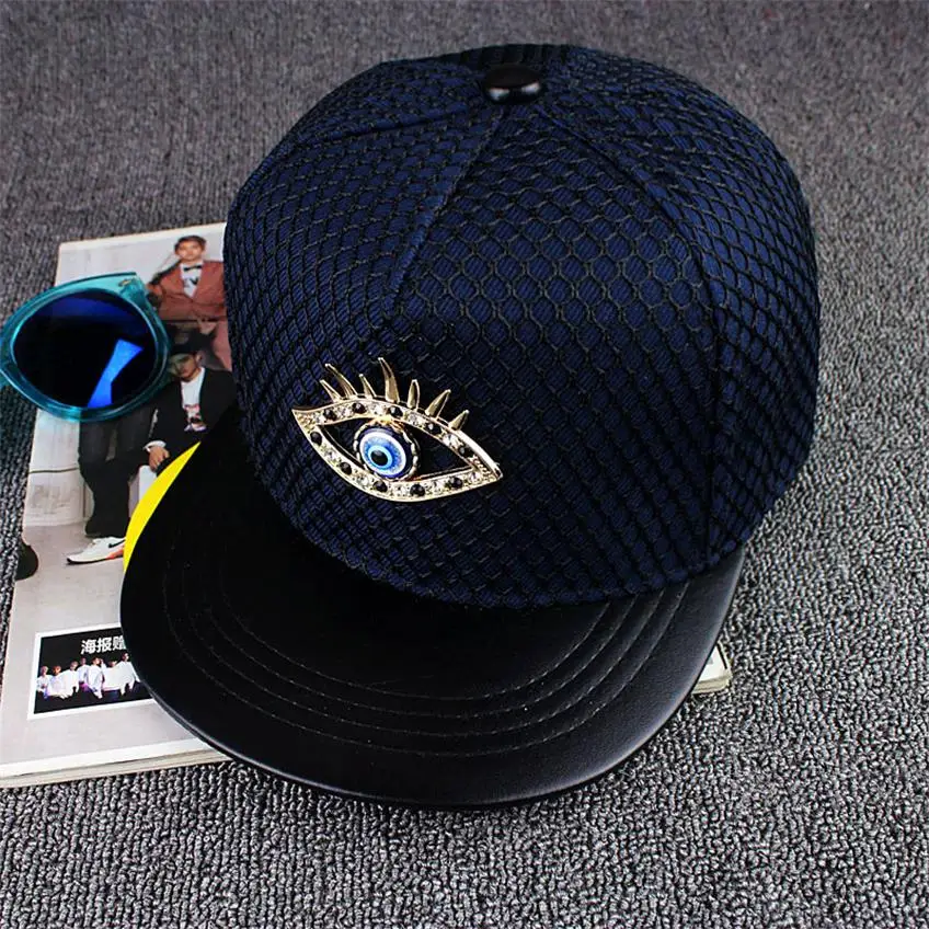 New Arrival Fashion Black White Graffiti Eye Eyeball Hip hop Hats