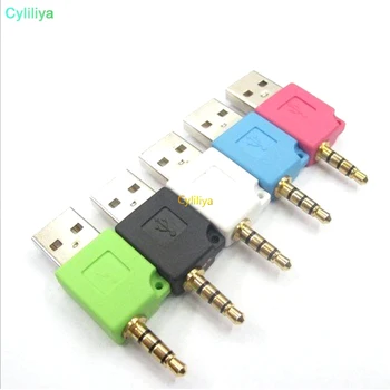 

500pcs 3.5mm to USB 2.0 Male Aux Auxiliary Joiner Adapter Connector Converter Coupler For Apple iPod shufl 1st 2nd MP3