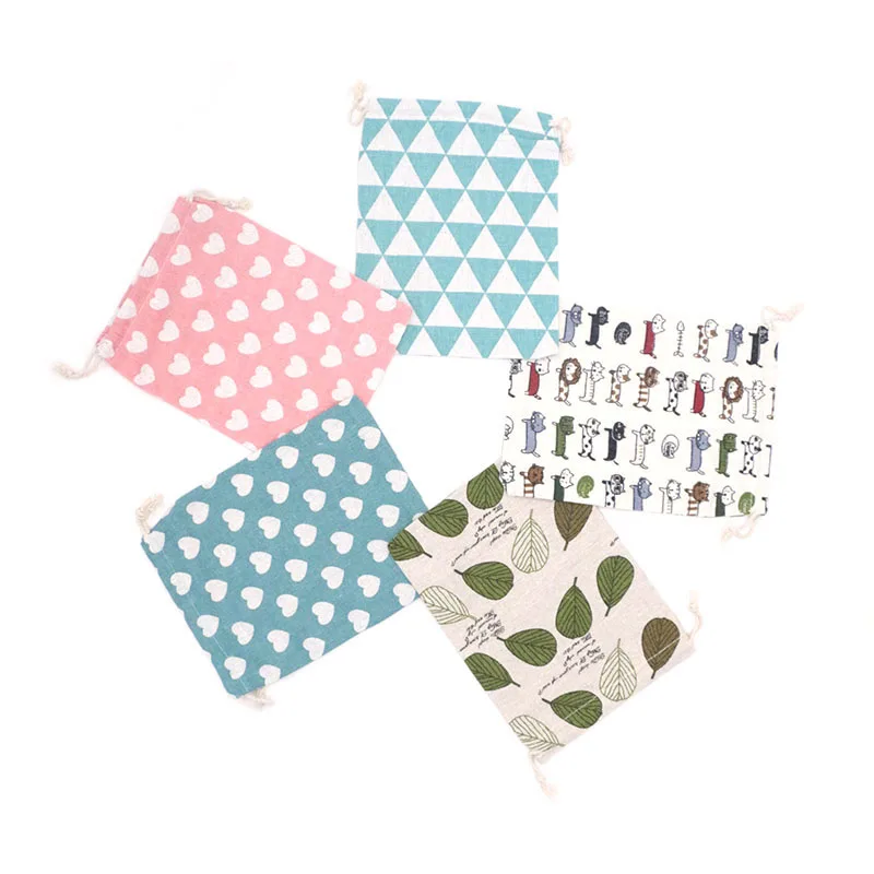 

Mixed Color Blue Green Cotton Bags with Drastrings Logo Jewelry Packaging&Display Jewelry Pouches Custom 15x20cm 5pcs/lot