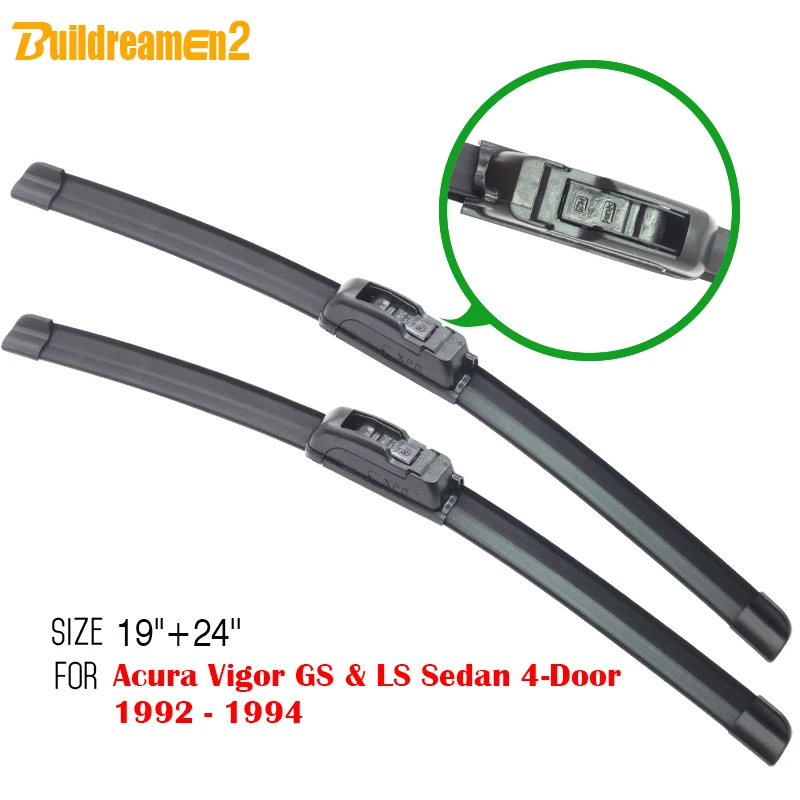 

Buildreamen2 Car Bracketless Windscreen Wiper Windshield Wiper Blade 2 Pcs For Acura Vigor GS & LS Sedan 4-Door 1992-1994