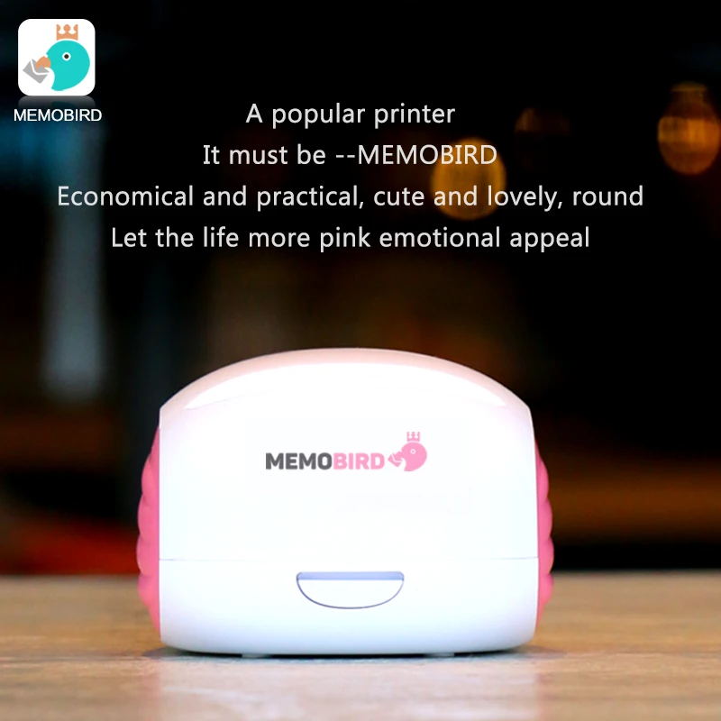 MEMOBIRD Розовый принтера Wi-Fi Портативный Bluetooth печати штрих-кодов Беспроводной