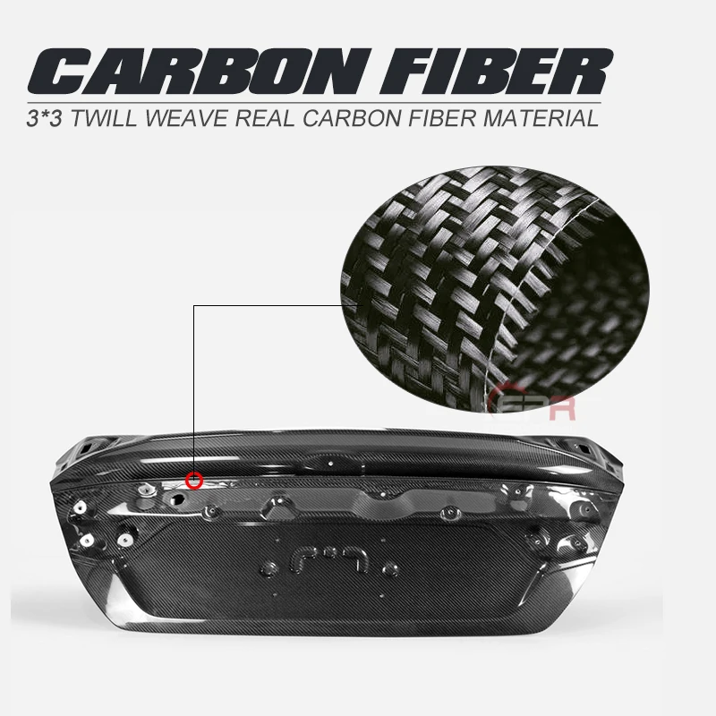 

Car Accessories For Honda 10th Generation Civic FC OEM Carbon Fiber Rear Trunk Glossy Finish Bootlid Cover Fibre Drift Kit Trim