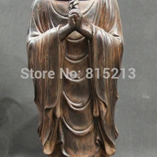 Bi001283 1" Китайский Буддизм Бронзовый Стенд Лотоса Luohan архат Бодхидхарма Статуя Будды