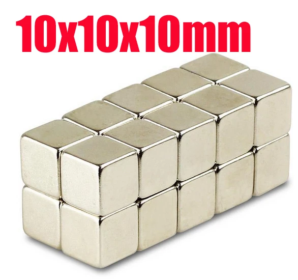 

20pcs 10*10*10 Cube 10x10x10mm Super Strong N52 high quality Rare Earth magnets 10x10x10 Neodymium Magnet 10mm*10mm*10mm