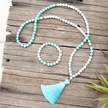 Бусины из натурального камня 8 мм голубая бирюза Howlite наборы