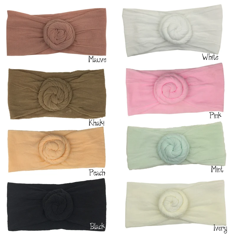 

24pcs/lot Nylon Headband Knot Head Wrap Turban Hair Band One size Fits All