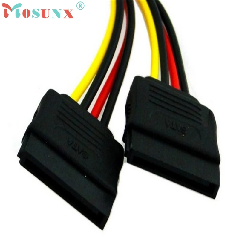 15Pin SATA Male To 2 Female 15Pin Power HDD Splitter high quality Connector Power Cable_KXL0313
