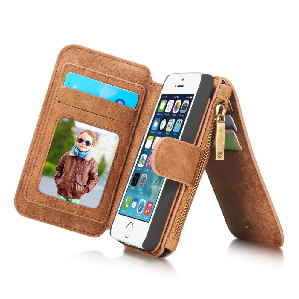 Для чехла iPhone 5S оригинальный многофункциональный винтажный кошелек CaseMe из