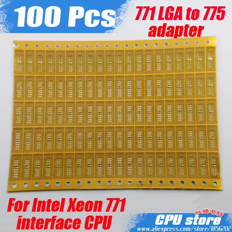 100 шт 771 LGA в 775 адаптер для Intel ЦП Xeon E5430/E5420 X5460/E5450/E5462/E5440/L5420/L5430/X5470/X5472/X5482/X5260 адаптер