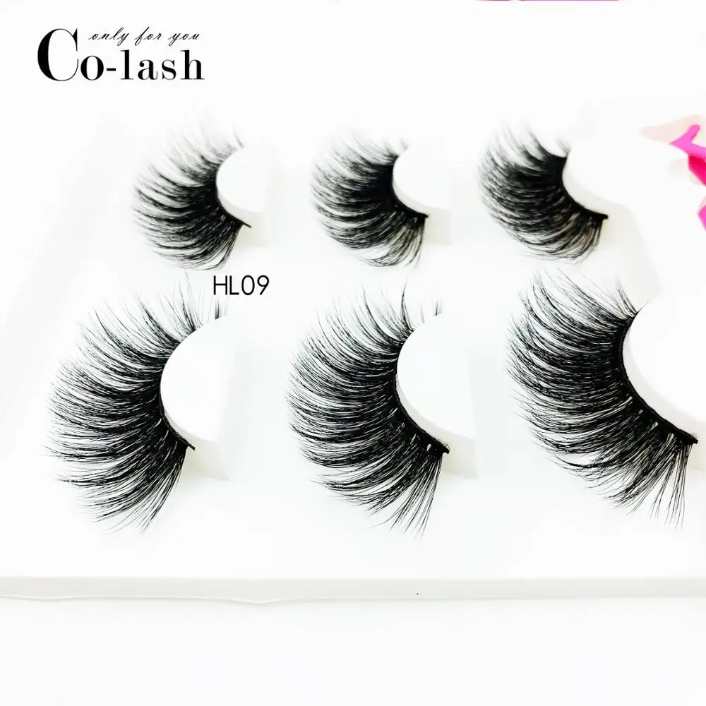 

Colash 3 Pairs faux Mink Eyelashes extension make up 25mm false eyelashes fake eye Lashes mink Makeup wholesale Lashes